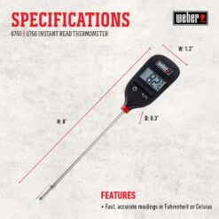 Weber Instant Read Digital Meat Thermometer -Grill Masters Outlet ff304110 acf2 47b0 8cd2 e8e1005deae2